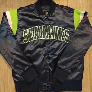 NFL Team Apparel Seattle Seahawks NFL Satin Jacket Men's Medium